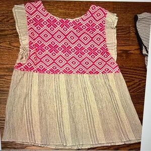 THML Pink and Cream Blouse